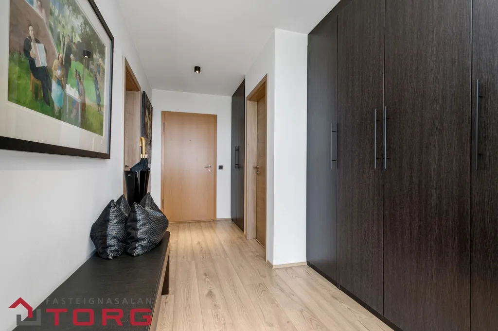 Hallway - Modernised Apartment with View in Grafarvogur