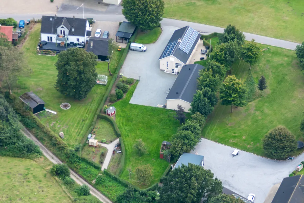 Vista aerea - Fenced Villa with Garden in Vojens