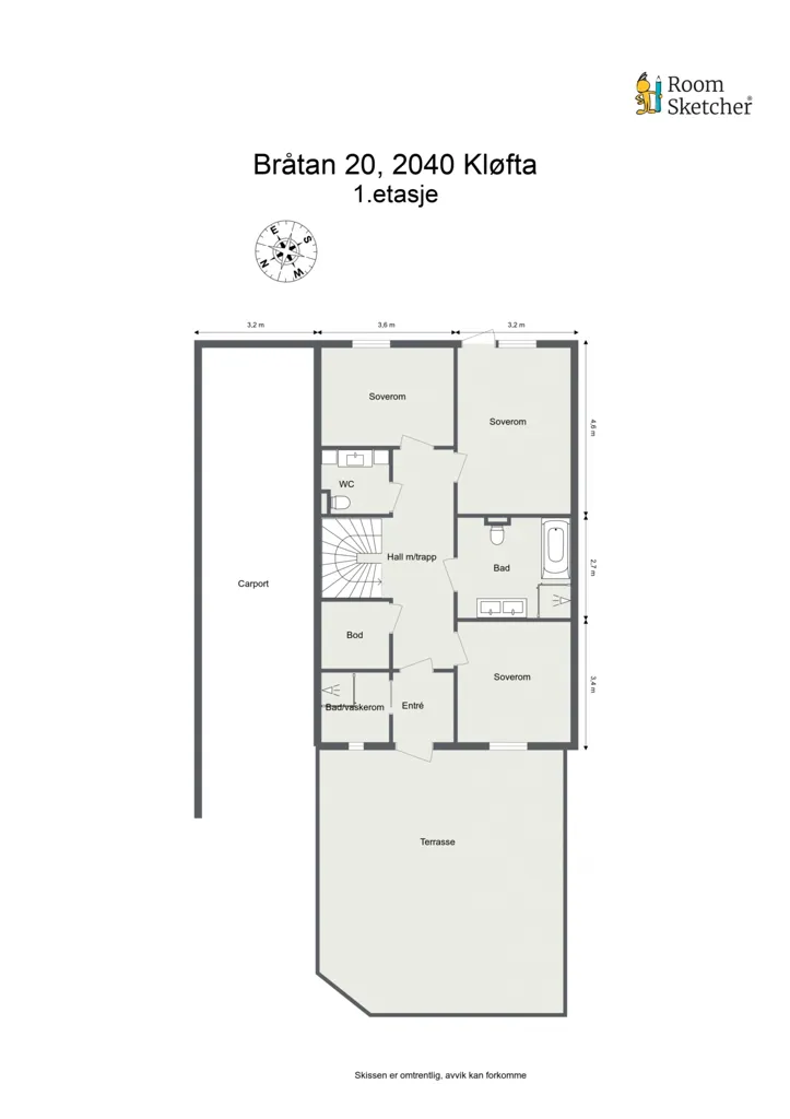 Planimetria - Modern Apartment with Terraces in Oslo