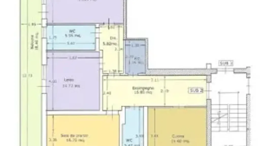 Plan - Three-Bedroom Apartment with Balcony in Sora