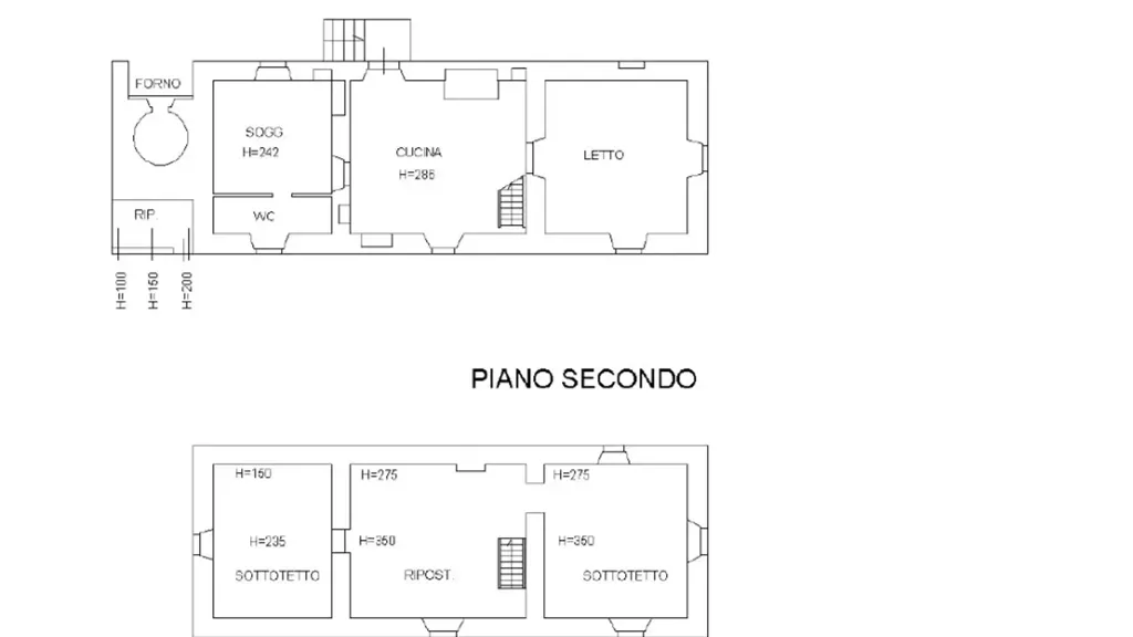 Floor Plan - Rustic Stone Cottage with Forest Access in Galeata