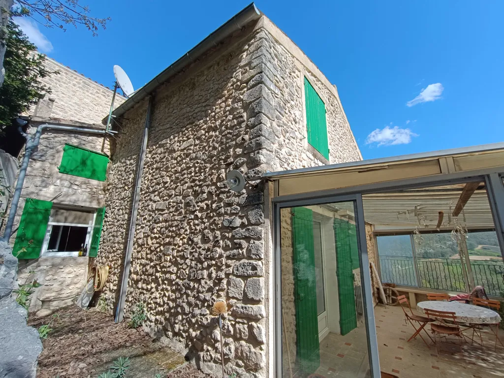 Exterior - Rustic Village House with Garden in Monieux
