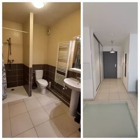 Salles de bain - Studio Moderne avec Terrasse à Manom