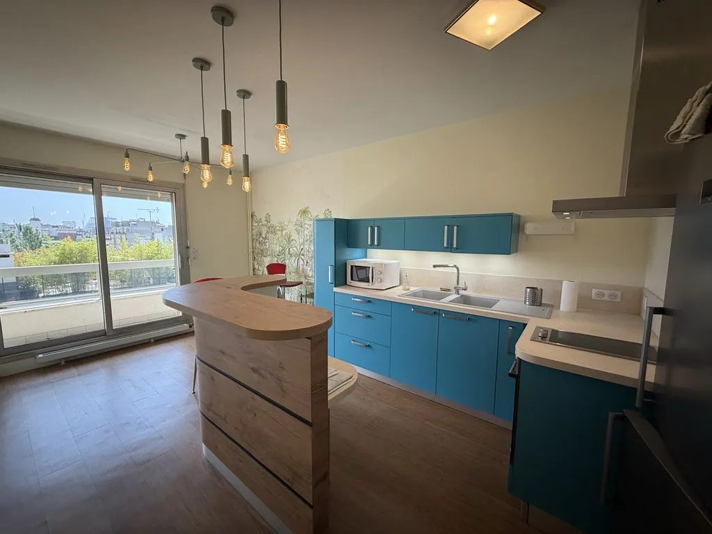 Cuisine - Appartement Luxe avec Balcon à Auteuil, Paris