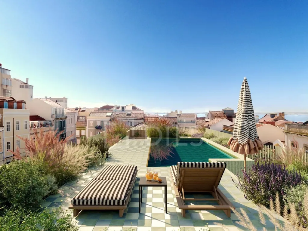Terrass - 2 Bedroom Flat with Rooftop Pool in Lisbon
