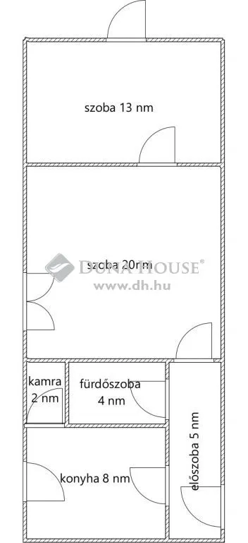 Planimetria - Apartment with Balcony in Komló