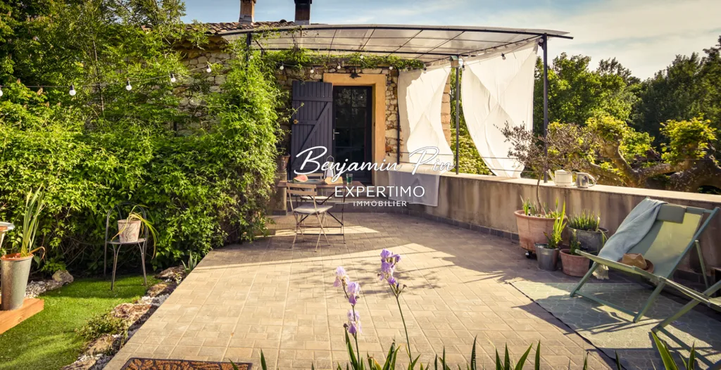 Terrass - Rustic Stone House with Pool in Rustrel