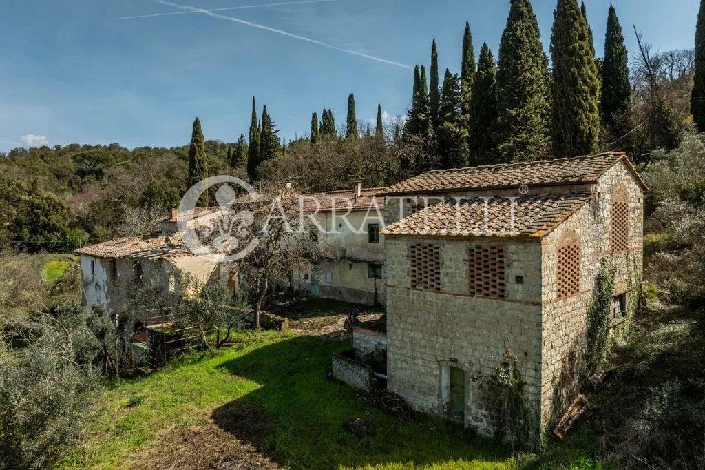 Vista aerea - Rustic Complex with Olive Grove in San Casciano