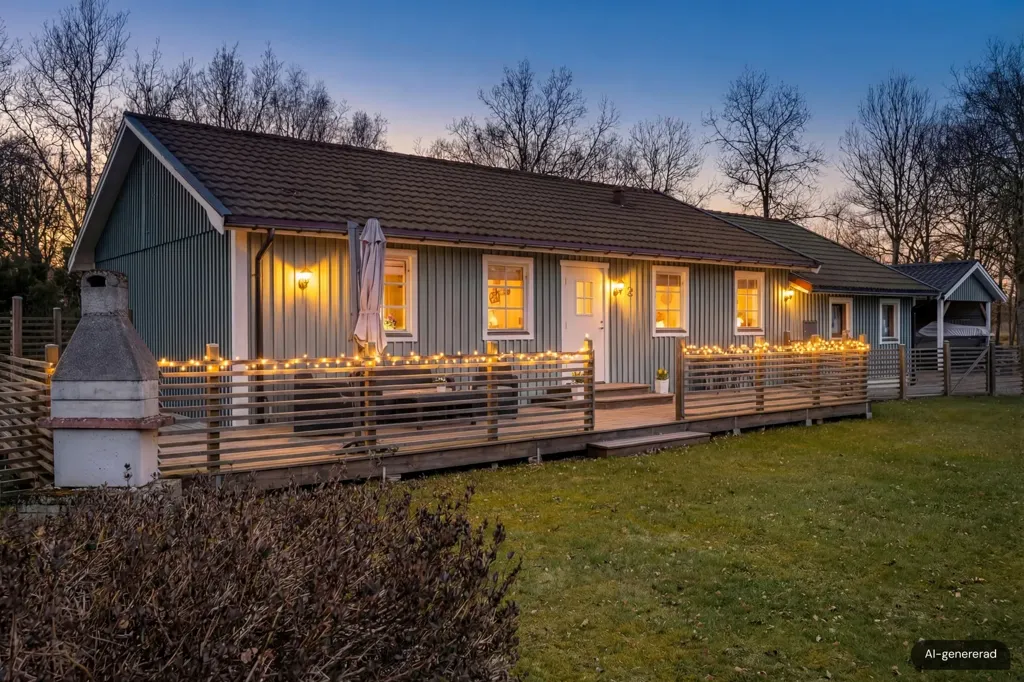 Extérieur - Single-Storey House with Garden by Ringsjön