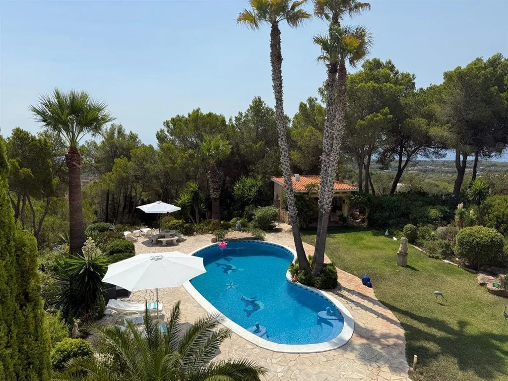 Piscine - Andalusian Villa with Sea View in Santa Eulalia
