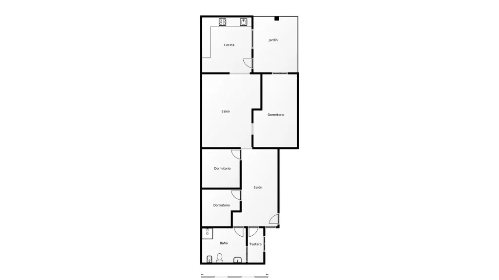 Plan - Apartment with Central Location in El Raval, Barcelona