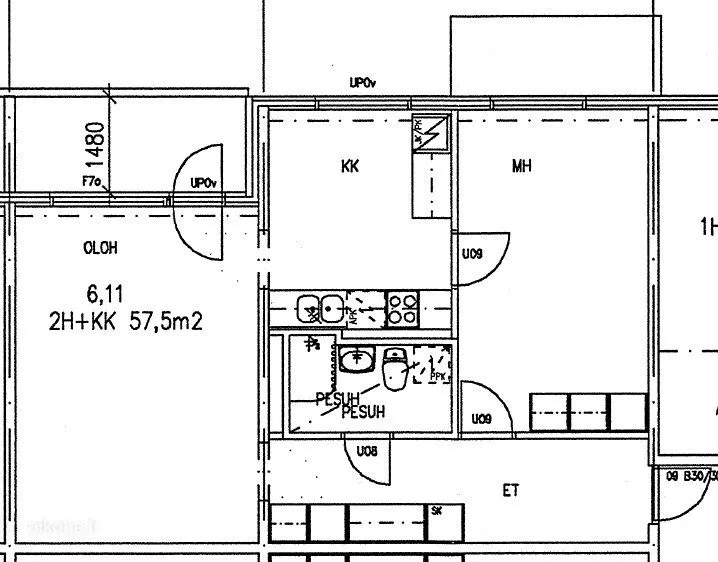 Planimetria - Modern Flat with Balcony in Paihola, Kontiolahti
