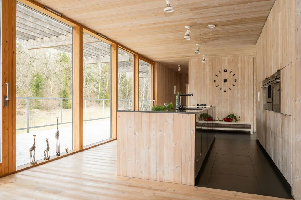 Cucina - Tham & Videgård Villa with Private Bird Pond in Haganäs