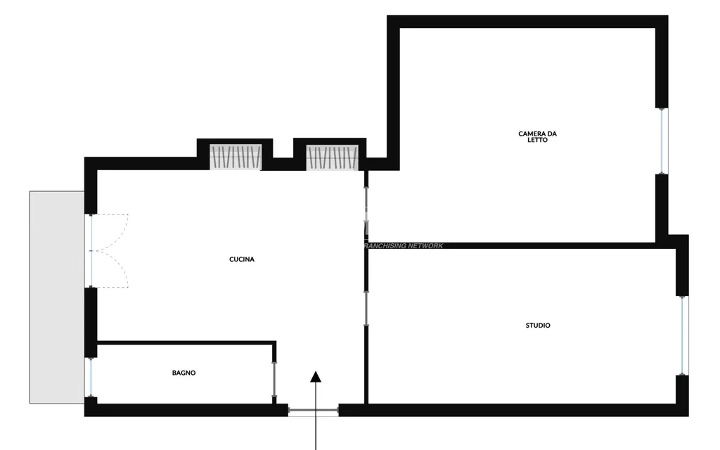 Plaan - Trilocale with Balcony in Turin
