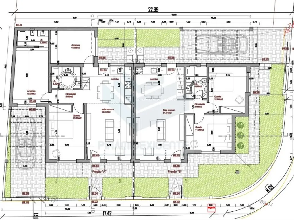 Plan - Modern Semidetached House with Outdoor Space in Seixal
