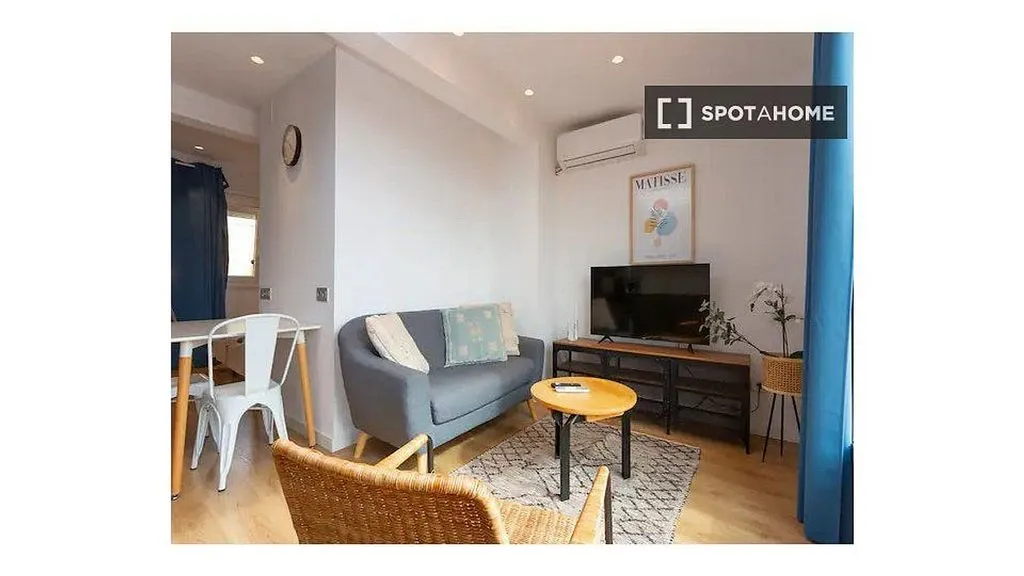 Soggiorno - 1-Bedroom Apartment with Balcony in El Raval
