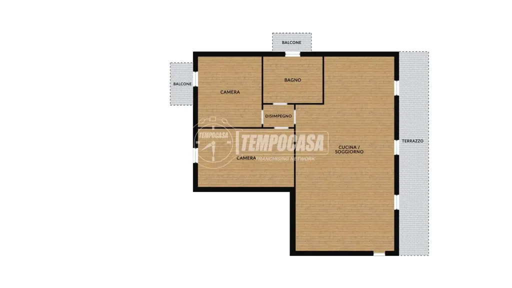 Plan - Trilocale with Terrace in Capriolo