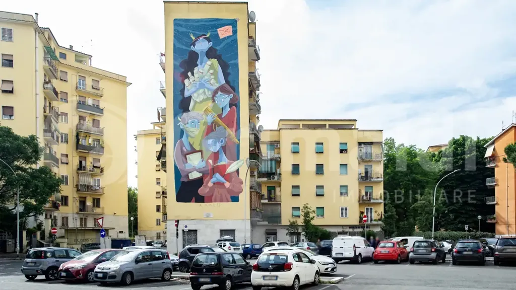 Rear-Facing Apartment with Balconies in Rome