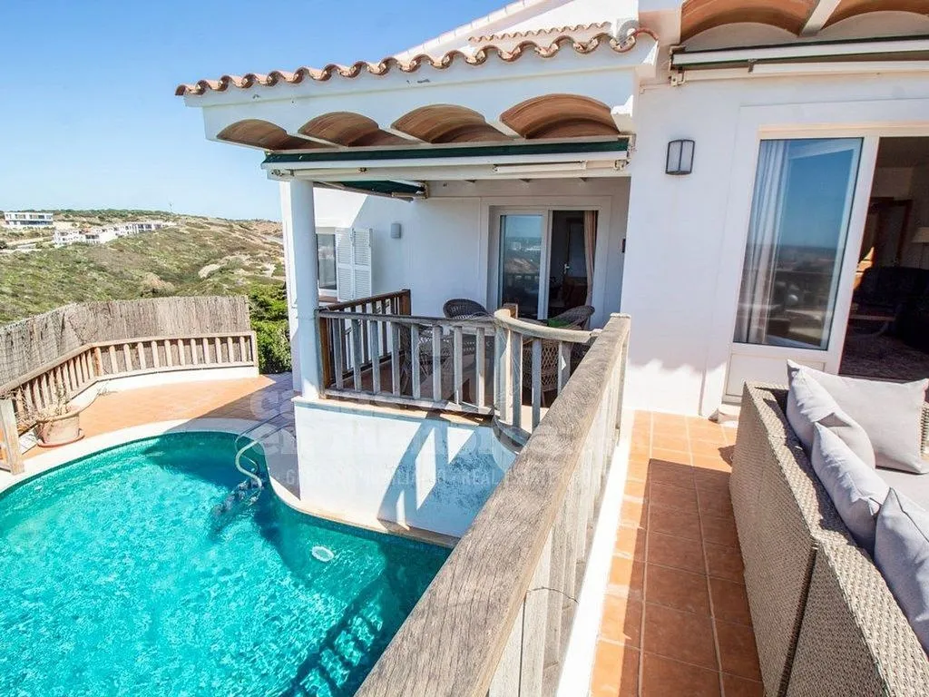 Piscine - Chalet with Sea View and Pool in Cala Llonga