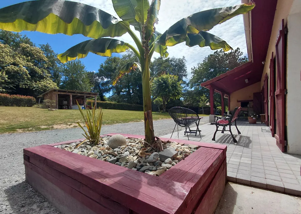 Terrasse - Bungalow avec jardin paysagé à Les Lèches