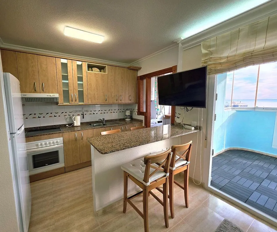 Cuisine - Studio Apartment with Pool in Playa del Esparto