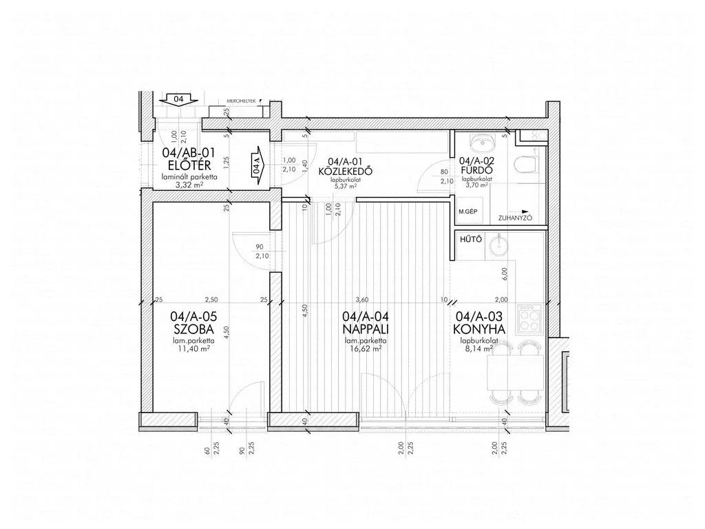 Planimetria - Newly Built Apartment with Panoramic View in Szeged