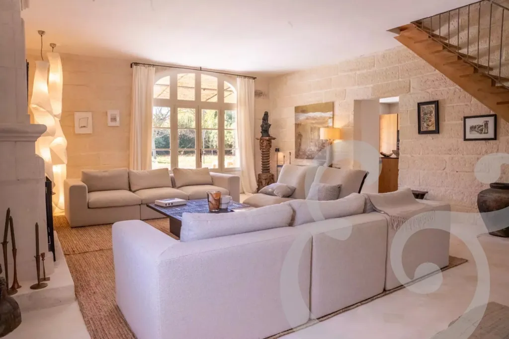 Séjour - Mas Rénové avec Piscine à Saint-Rémy-de-Provence