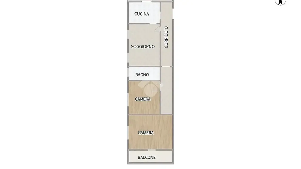 Plan - Central Trilocale with Balcony in Torre Del Greco