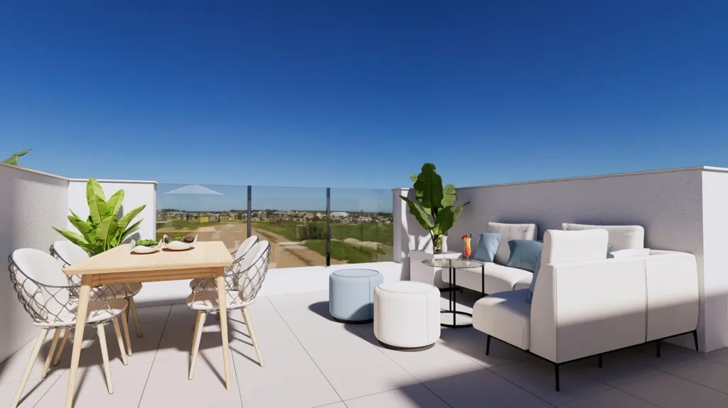 Terrasse - Semi-Detached Villa with Pool in Los Alcázares