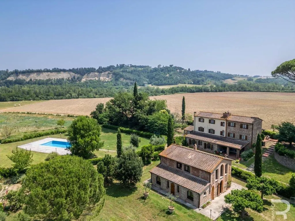 Vista aerea - Rustico with Pool in Terricciola, Tuscany