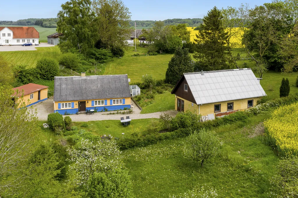 Vue aérienne - Villa with Workshop in Stenstrup
