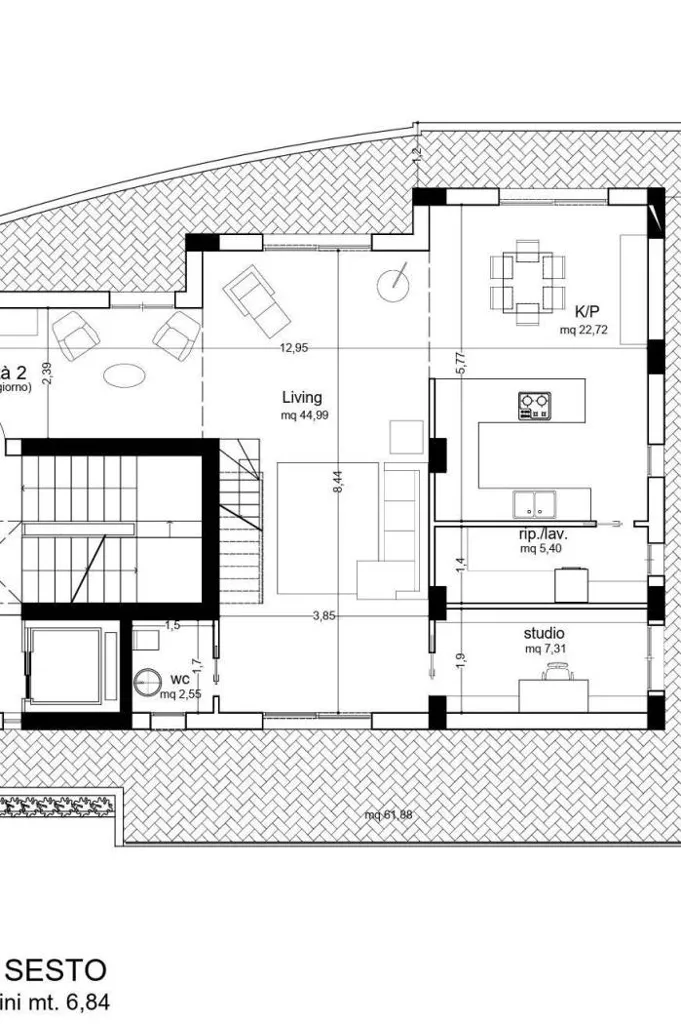 Plaan - Luxury Penthouse with Terraces in Palermo