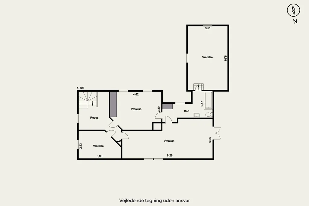 Floor Plan - Villa with Forest View in Faaborg