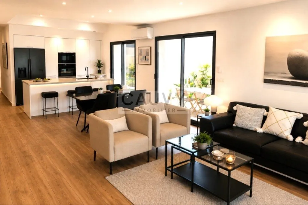 Séjour - Villa Contemporaine Neuve avec Piscine à Vias