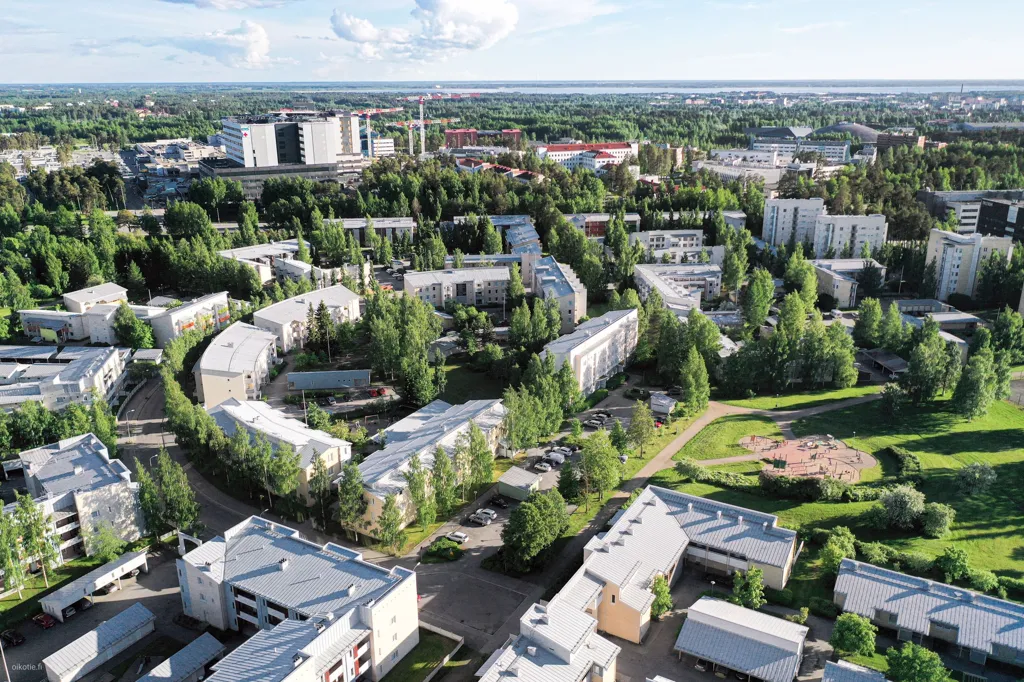 Õhuvaade - Efficient Two-Bedroom Flat with Balcony in Oulu