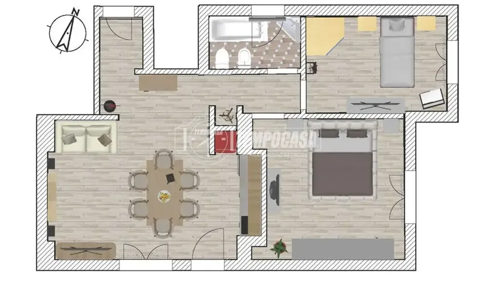 Plaan - Trilocale with Garage in Messina