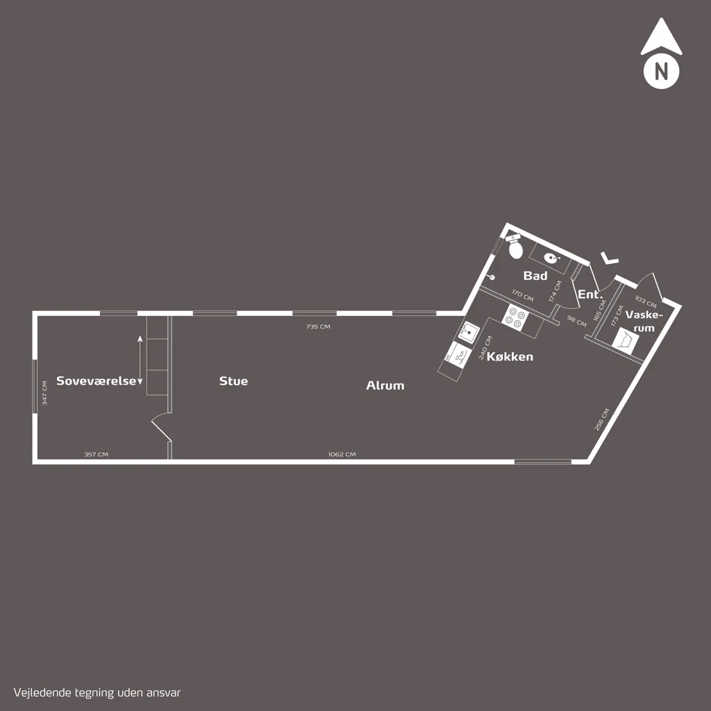 Plaan - Apartment with Open Plan in Vejle