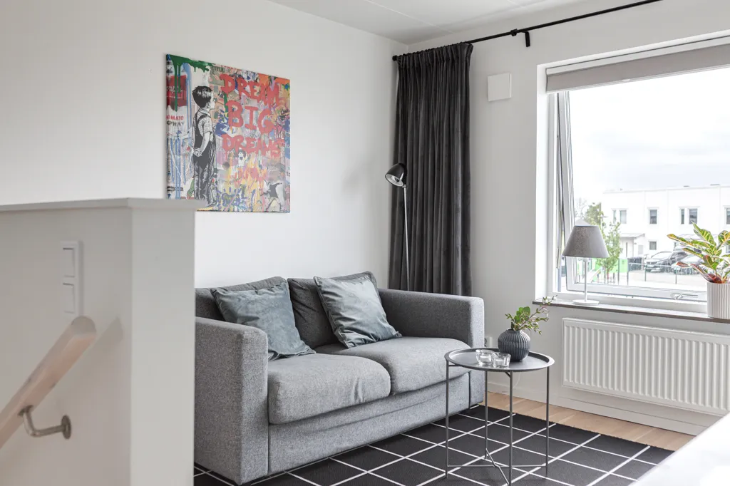 Wohnzimmer - Apartment with South-Facing Terrace in Skegrie