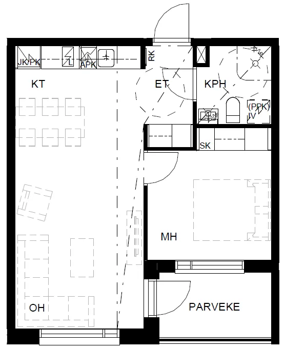 Plan - Modern Flat with Private Garden in Lohja