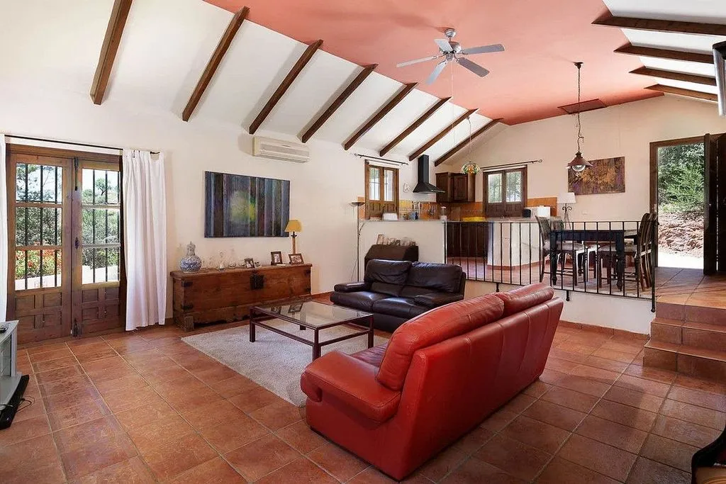 Living Room - Andalusian Cortijo with Pool in Almogía
