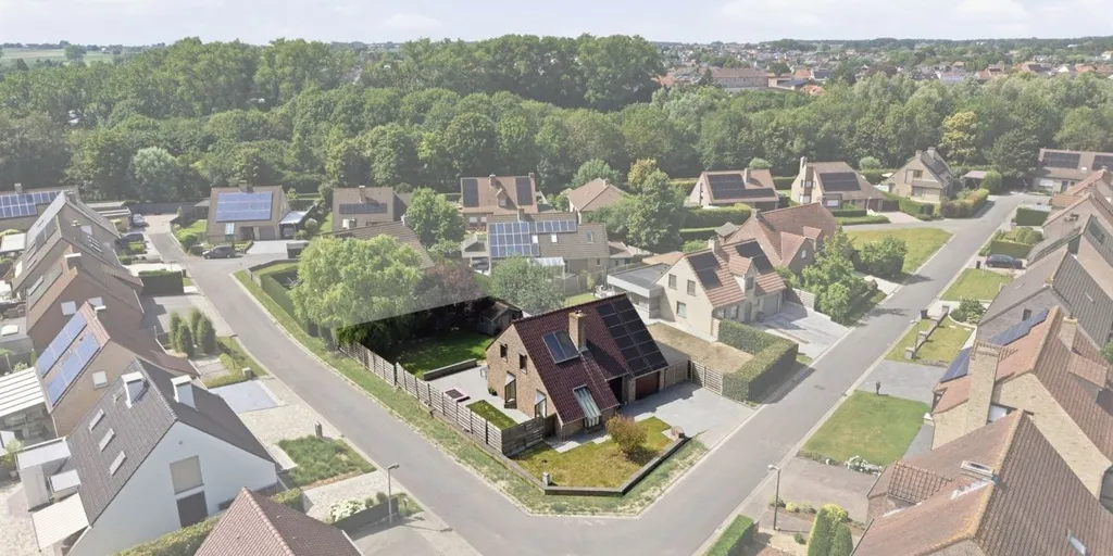 Vue aérienne - Maison Individuelle avec Jardin à Poperinge