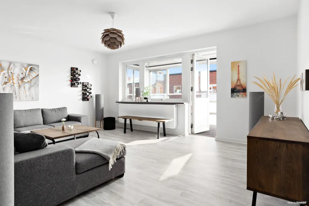 Séjour - Bright Two-Bedroom Flat with Balcony in Trelleborg