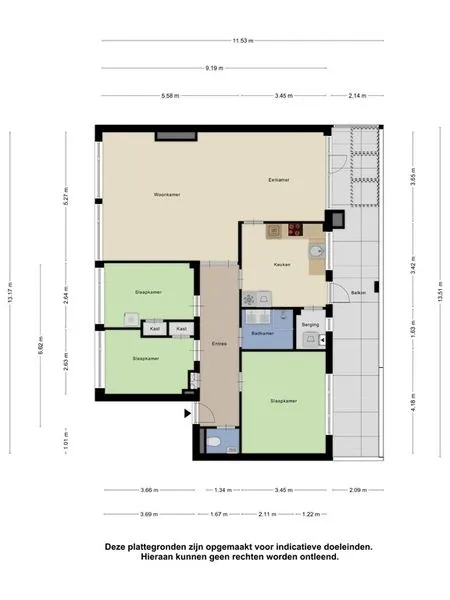 Plan - Modern Apartment with Terrace in Hoensbroek Centre