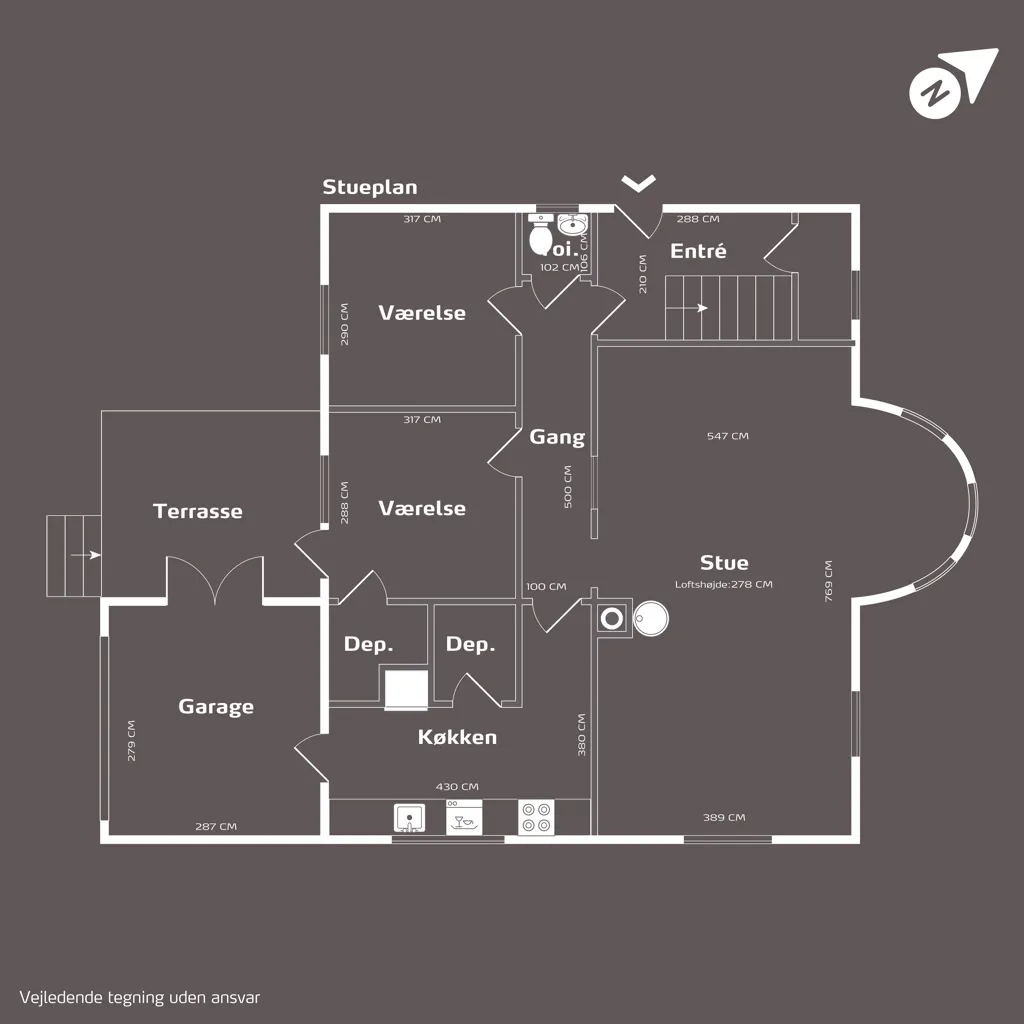 Plaan - Villa Apartment with Garden in Hellerup