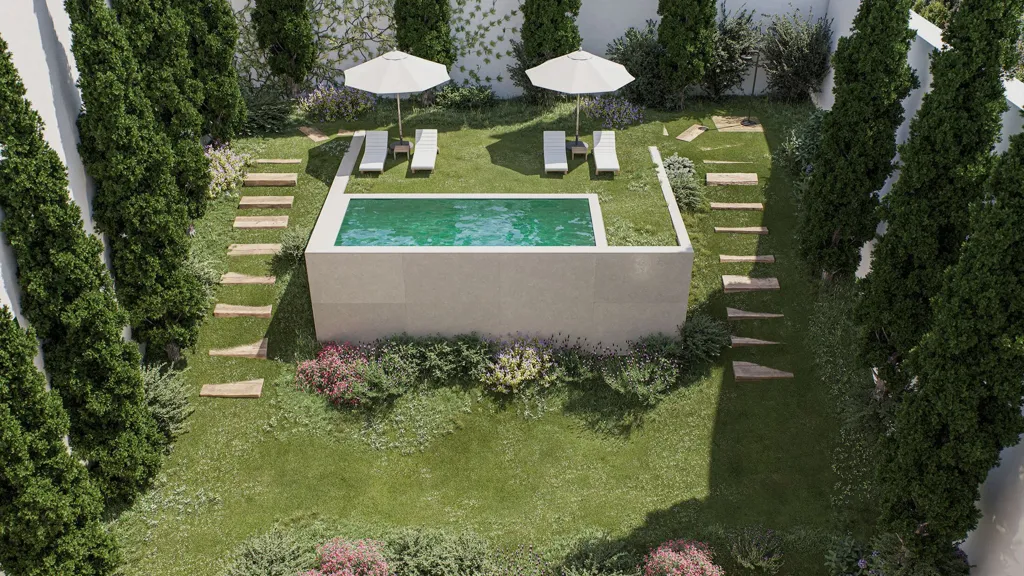 Vue aérienne - New Build Apartment with Pool in Intendente, Lisbon