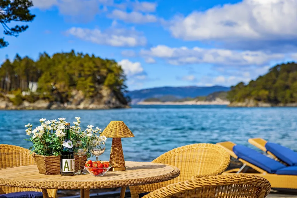 Terrasse - Holiday Cottage with Marina Spots in Forstrøno