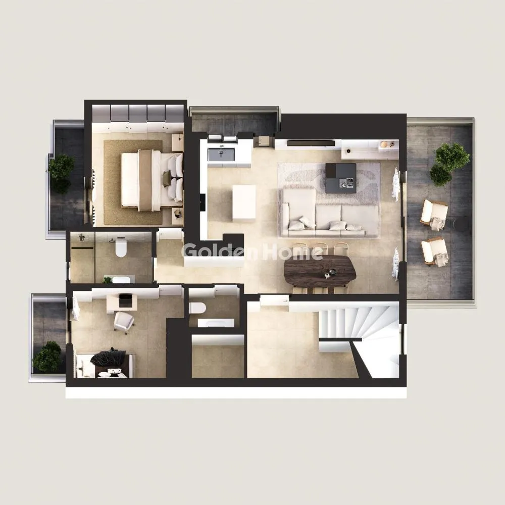 Planimetria - Modern Penthouse with Balcony in Ilion Centre