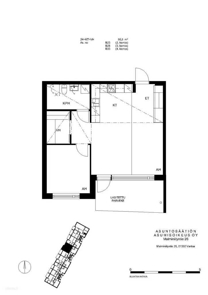 Plaan - Spacious Flat with Balcony in Simonkylä