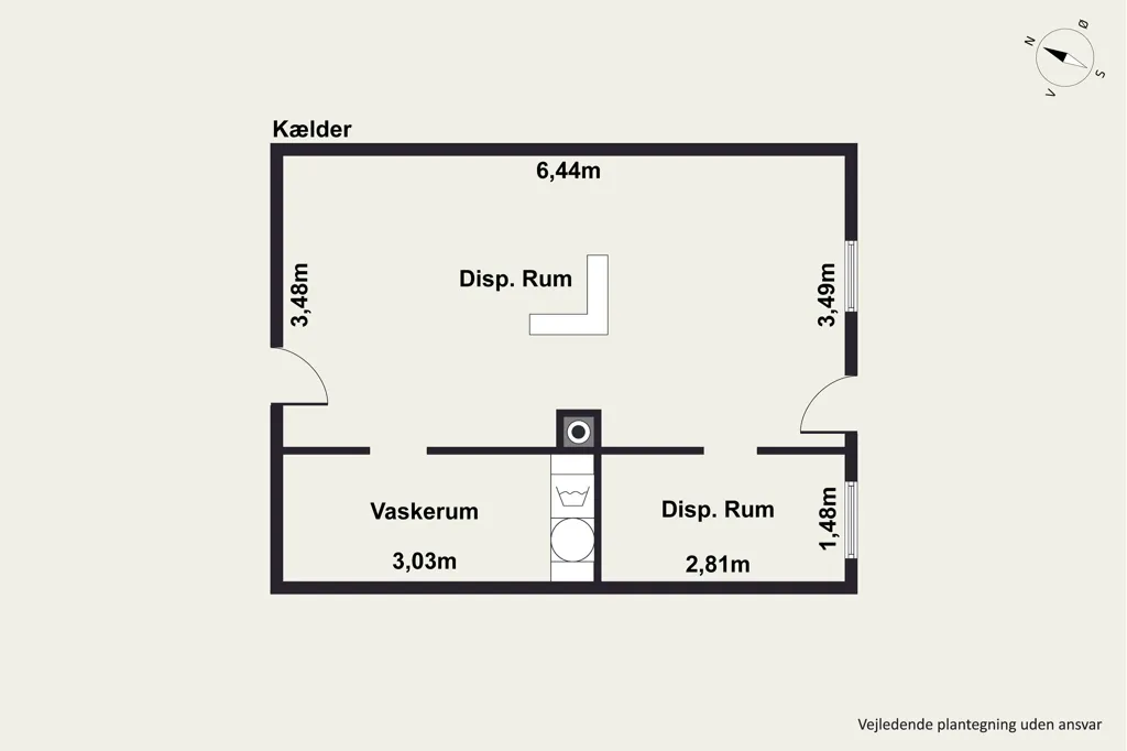 Plan - Historic Terrace House with Garden in Aarhus C