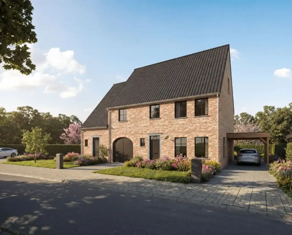 Nouvelle Maison Moderne avec Carport à Oedelem